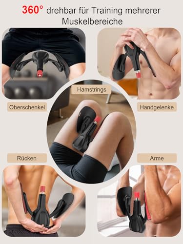 Beckenboden Oberschenkeltrainer 35 kg Verstellbarer Kegel Beintrainer für Zuhause Postpartum Erholung für Frauen und Männer, mit Band, Schwarz