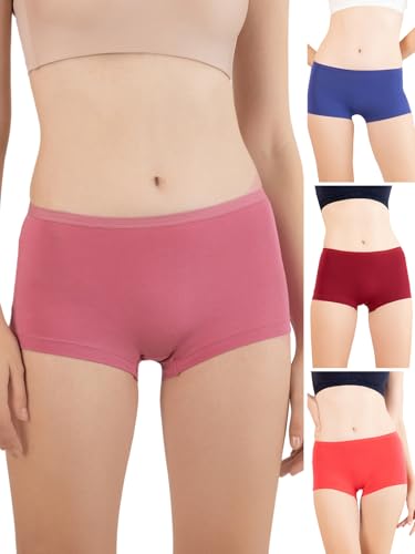 Image of Lux Cozi Women's 100% Cotton Panties |Colors and Prints May Vary | Pack of 4 |