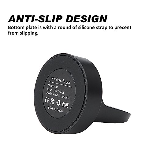 Maxjoy For Gear S3 Charger - Replacement Wireless Charger Charging Cable Cradle Dock Stand With Usb Cord Wire For Samsung Galaxy Gear S3 Classic (Sm-R770) & Frontier(Sm-R760 / R765) Smart Watch,Black #TOP3