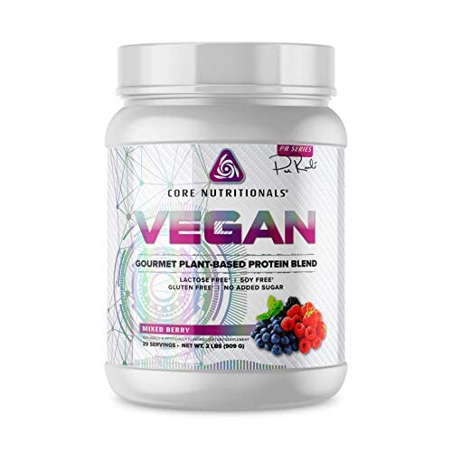 Core Nutritionals Platinum Vegan Gourmet Plant-Based Protein Blend With 21 Grams Of Pea Protein, Lactose, Soy And Gluten Free 29 Servings (Mixed Berry) #TOP4