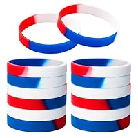 GOGO 120 Pezzi di Braccialetti di Gomma per Bambino, Braccialetti in Silicone, Accessori per Feste, Braccialetto Elastico Multicolore - Arancia