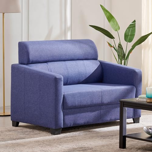 Image of Home Centre 2 Seater Helios Lazio Fabric Sofa| Fabric Sofa| (Blue) |1 Year Warranty