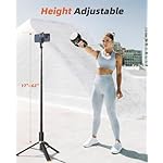 Phone Tripod & Selfie Stick with Remote, Portable, Lightweight for Video Recording Vlog, Extendable Travel Tripod Stand Compatible with iPhone Android, Black, 62" - Image 2