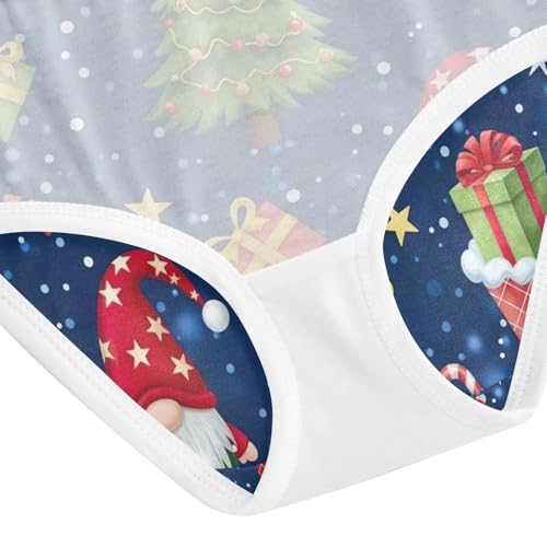 Toddler Briefs, Whimsical Christmas Gnome Cotton Underwear Girls, 2–8 Years4