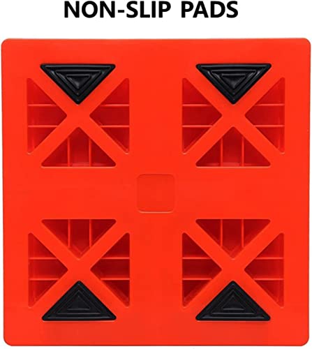 Homeon Wheels Camper Leveling Blocks, Ideal For Leveling Single And Dual Wheels, Heavy Duty Rv Leveling Blocks And Chocks Anti-Slip Pads Design, Camper Levelers 10 Pack With Carrying Bag (Red) #TOP4