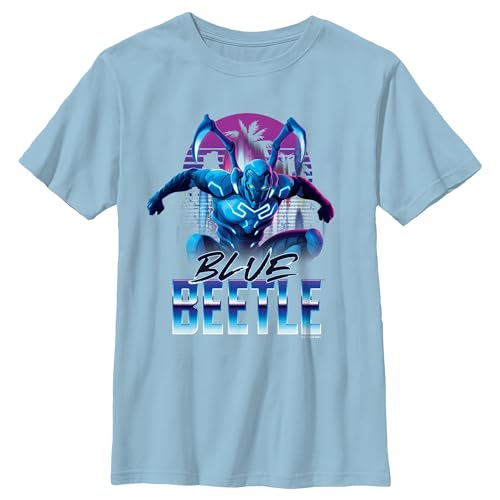 Fifth Sun Boy's Blue Beetle Retro Character T-Shirt