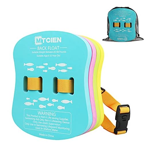 MITCIEN Back Float Safety Swim Belt for Kids with Adjustable Layers Secure Clip Buckle Swimming Beginners Kids Toddler Children Swimming Aids Belt