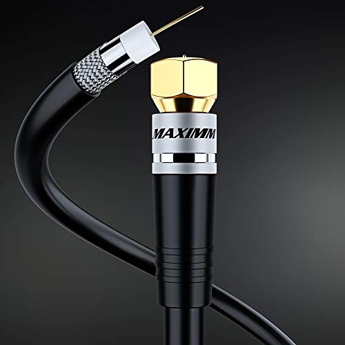 Maximm COAX -8FT - 1PK - BLACK Coaxial Cable 8 Ft Triple Shield thumb #3