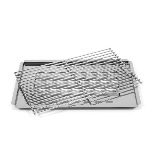 LAG Grillset 2-teilig Grillrost und Flammabdeckung für 1-flammige Gasgrill Gastrobräter Profigrill Verein