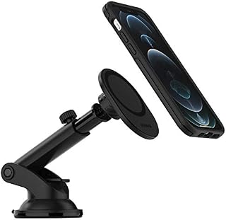 OtterBox Wireless Car Dashboard and Windshield Mount for MagSafe, Strong Magnetic Alignment and Attachment with MagSafe, Easily Adjustable and Secure Design, Compatbile with iPhone, Black