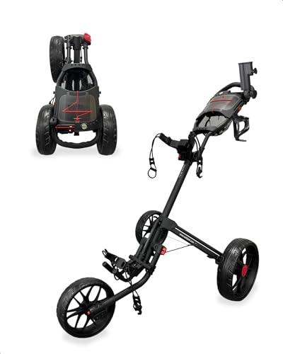Caddytek CaddyLite 15.3 V2 Golf Push Cart - Lightweight Foldable Aluminum Cart with EVA Wheels, Foot Brake, Adjustable Handle, Umbrella Holder, Drink Holder, Scorecard Holder