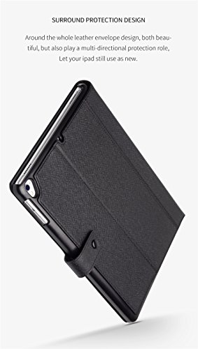 Ipad Pro 9.7 Case For All 9.7 Inch Apple Ipad 2018/2017/2016 And Ipad Air2, Qialino Genuine Leather Cover Ipad Stand Folio Case (With Pencil Holder,Card Slot,And Auto Sleep/Wake Up),Black #TOP3