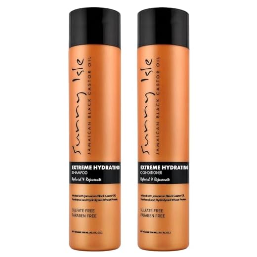 Sunny Isle Jamaican Black Castor Oil Extreme Hydrating & Detangling Shampoo & Conditioner 10.1oz Bundle | Hair Growth | Paraben & Sulfate Free | Color-safe | Detangling & Volumizing