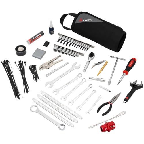 Tusk Motocycle/ADV 30 Piece Compact Tool Kit with pliers, wrenches, sockets, screwdriver Compatible with CFMOTO IBEX 450 2025-2026 (Axle Hex tool