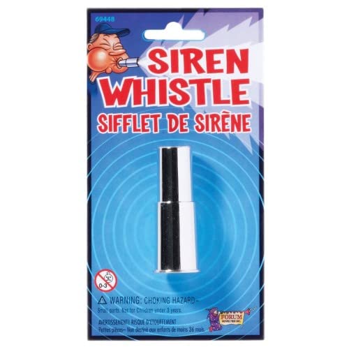 Forum Novelties Deluxe Siren Whistle, Silver