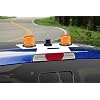 2022 Dodge Ram 2500 Compatible - No-Drill Rooftop Mounting Bracket - 24 x 8 3rd Brake Light Magnetic Plate - No Cam - Black