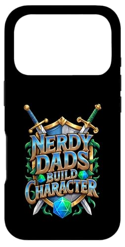 Nerdy Dads Build Character Funny RPG Dice Tabletop Gamer �X�}�z�P�[�X iPhone 17 Pro �p