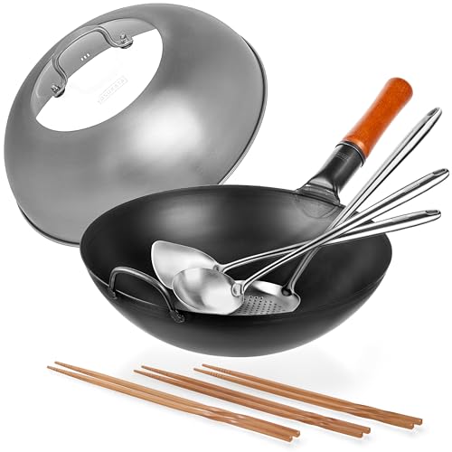 Wok Yosukata 13,5 pulg con tapa y utensilios miniatura 1