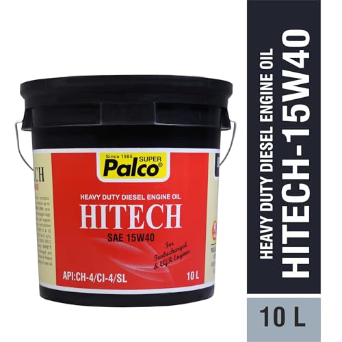 Image of PALCO HITECH 15W40 API: CI4 / SL Heavy Duty Diesel Engine Oil Synthetic Technology | Maximum Power & Superior Protection | For SUVs, MUVs & Crossovers | 10 Litres