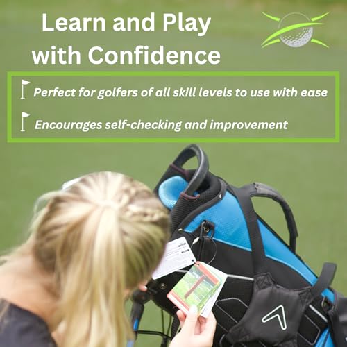 Rule Tags for Your Golf Bag - Golf's Most Common Rules Made Easy | Updated with Current Rules | Golf Bag Accessory | On Course Quick Reference | Golf Gift | in Compliance with Current USGA Rules