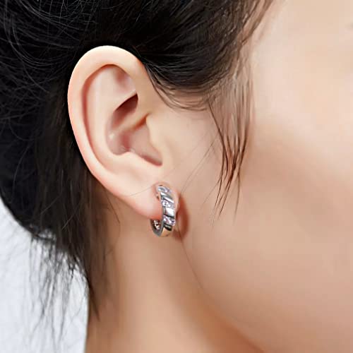 Boucles d'oreilles cerceau femmes légères sans douleur fermoir sécurisé - 3