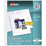 Avery 47671 Presentation Book, 12 Pockets, 8-1/2-Inch x11-Inch, White