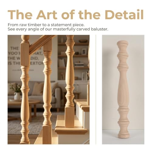 Mikikit Columna Superficie sin Acabado de Madera Redonda 3