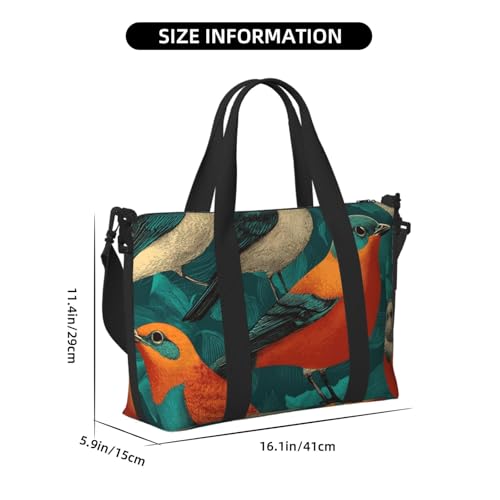 Flock of Birds Duffle Bag for Men Women Gym Bag with Shoes Compartment Travel Bags Lightweight Overnight Bags2