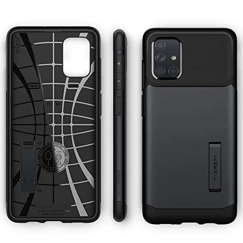 Image of Spigen Slim Armor Back Cover Case for Samsung Galaxy A71 (TPU + Poly Carbonate | Metal Slate)