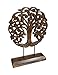 VANIYA CRAFTS® Wooden Carved Handmade Tree Design Engraved Table Decor Table Sculpture Home Decor Statue for Living Room, Bedroom, Office Desktop, Cabinets (Walnut)