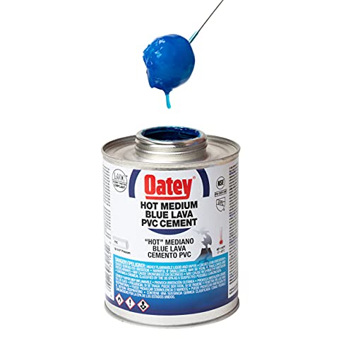 Oatey 32160, 8 Oz. Pvc Blue Lava Hot Medium Bodied Cement-Up To 6" Diameter (32161) #TOP1