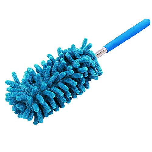 Gallity Car Detail Duster, Chenille Car Cleaning Brushes & Dusters,Multi-Functional Car Dash Duster,Soft Microfiber Duster for Interior & Exterior Cleaning (Blue)