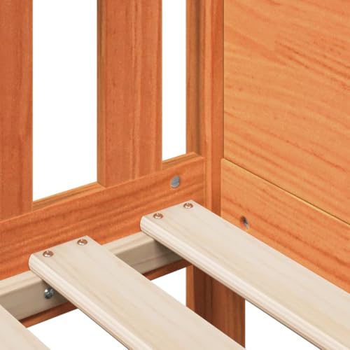 Vidaxl Giroletto Casetta Bambini Marrone Cera 90X200 Cm Massello Pino, Struttura Letto Casa Per Bambini, Giroletto Per Bambini, Telaio Letto Per Bambini - 4