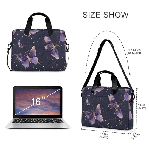 Maletín para portátil morado dorado 13-15.6 pulgadas miniatura 4
