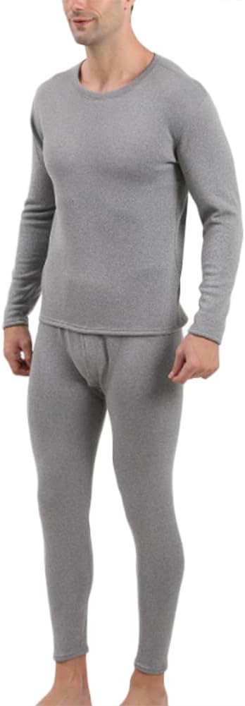 Men's Ultra Soft Long Johns Thermal Underwear Set Fleece Lined Mid/Heavy Weight Base Layer Top & Bottom XL-3XL