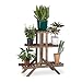 Produktbild Relaxdays Blumentreppe 3 Ebenen, Aus Holz, Blumenständer für innen, Mehrstöckig, HBT: ca. 82,5 x 83 x 28,5 cm, dunkelbraun