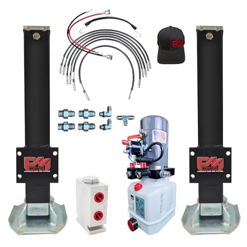 Hydraulic Trailer Jack (24,000 lb) Power Jack 12K x 2 Double Acting, Lift Trailer Jack Stand & Hydraulic Power Unit (24k Jack Kit Bolt On) PFJ-2-MB-K -  Primary Mover, 12K-DBLTJ
