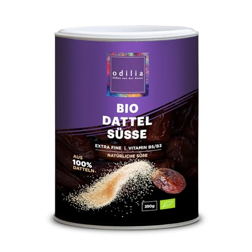 Bio Dattelsüße 350g Fein gemahlene natürliche Süße aus 100% Bio-Datteln | Ohne Zuckerzusatz vegan glutenfrei | Perfekt für Backen Kaffee Tee Desserts & Smoothies