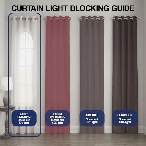 Image of Urban Space Cotton Sheer Curtain Pack of 1, Embroidered Semi Transparent Window Curtains 5 feet for Living Room, Bedroom & Balcony, 1 Pc Curtain with Eyelets and Tieback (Neerja Dark Pink - 5 feet)