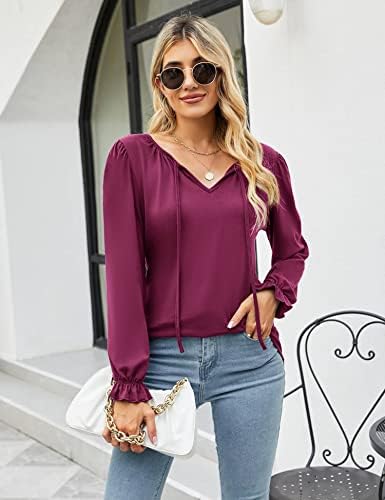 Womens Short Sleeve Tops Dressy Casual V Neck T Shirts Summer Business Blouses Puff Sleeve Loose Fit Tunic Tee 3 Womens Short Sleeve Tops Dressy Casual V Neck T Shirts Summer Business Blouses Puff Sleeve Loose Fit Tunic Tee