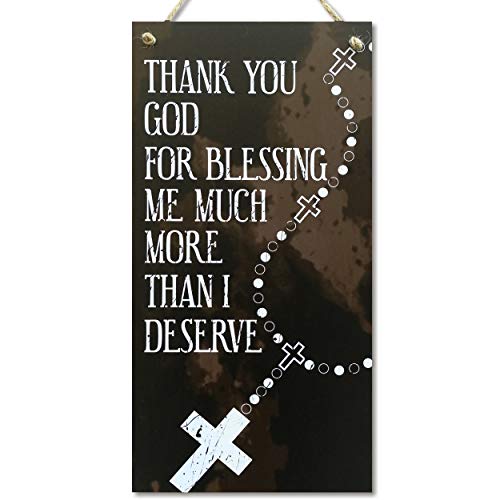 CARISPIBET Thank you God for blessing me | religious decorative sign, home decor signs, faith and belief, inspirational signs, wall art 12" x 6"