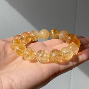 シトリン天然石13ミリ大粒ブレスレット シトリン ブレスレット 13mm #QG084 - プレミアム天然石専門店 premium