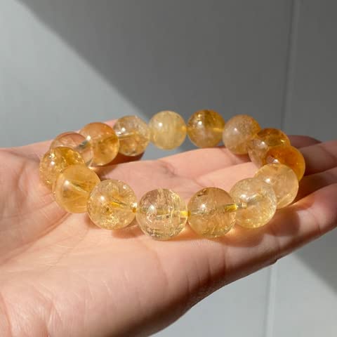 Amazon.co.jp: シトリン ブレスレット 天然石 パワーストーン 黄水晶