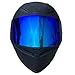 K1 Face Shield Uv-Protected for AGV K1, K1S, K3SV, K5, K5S Helmet Shield Visor Windshield (Revo Deep Blue-Day use only)