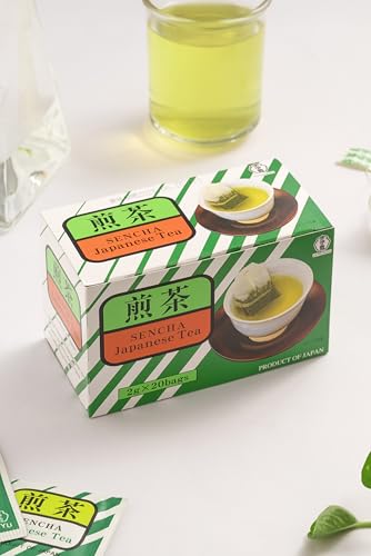 Image of UJInoTSUYU Sencha L Japanese Green Tea Bags | Sencha Premium Japanese Green Tea | Imported from Japan | Improve Metabolism | Rich in Antioxidants | 2gx20 Teabags (40g)
