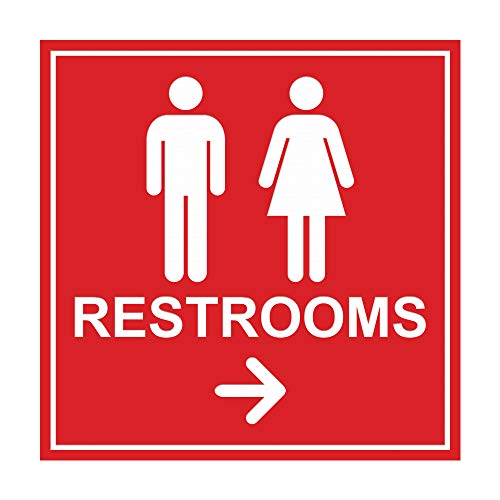 Panneau toilettes flèche droite Signs ByLITA grand format