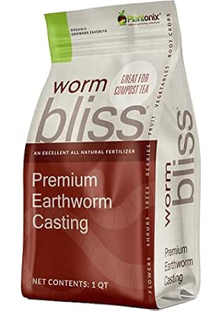 Plantonix Worm Bliss Organic Worm Castings, 1 Quart