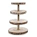 Darice David Tutera 4-Tier Rustic Wood Slice Cupcake Stand
