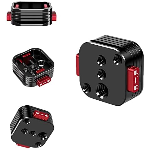 Tripod Quick Release Plate, Arca Swiss Mount Adapter DSLR Camera Quick Setup Kit Compatible with Canon Sony Nikon Pentax Zhiyun Feiyu DJI Gimbal Gopro Smartphone Webcam Video Vlogging (Base) Cover