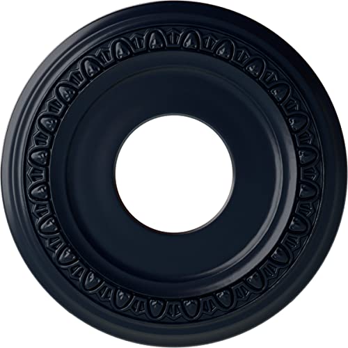 Ekena Millwork CM12JAMDF 12 1/4"OD X 4"ID X 1 1/8"P Jackson Ceiling Medallion Fits Canopies Up to 7 3/8", Midnight Dream